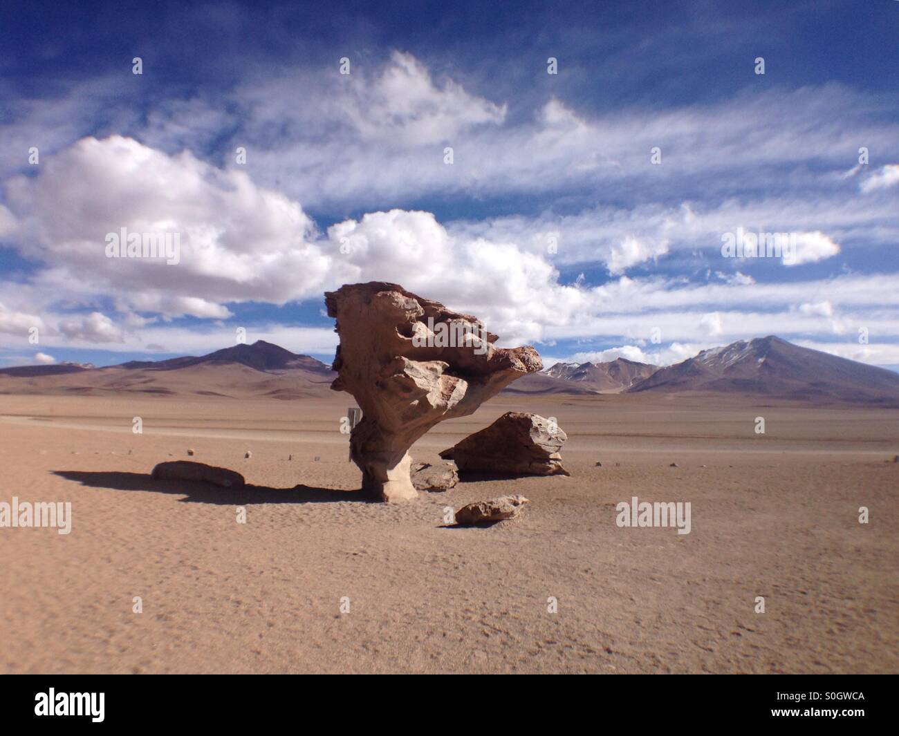 Sunny day at desert - Smartphone Captured Stock Image