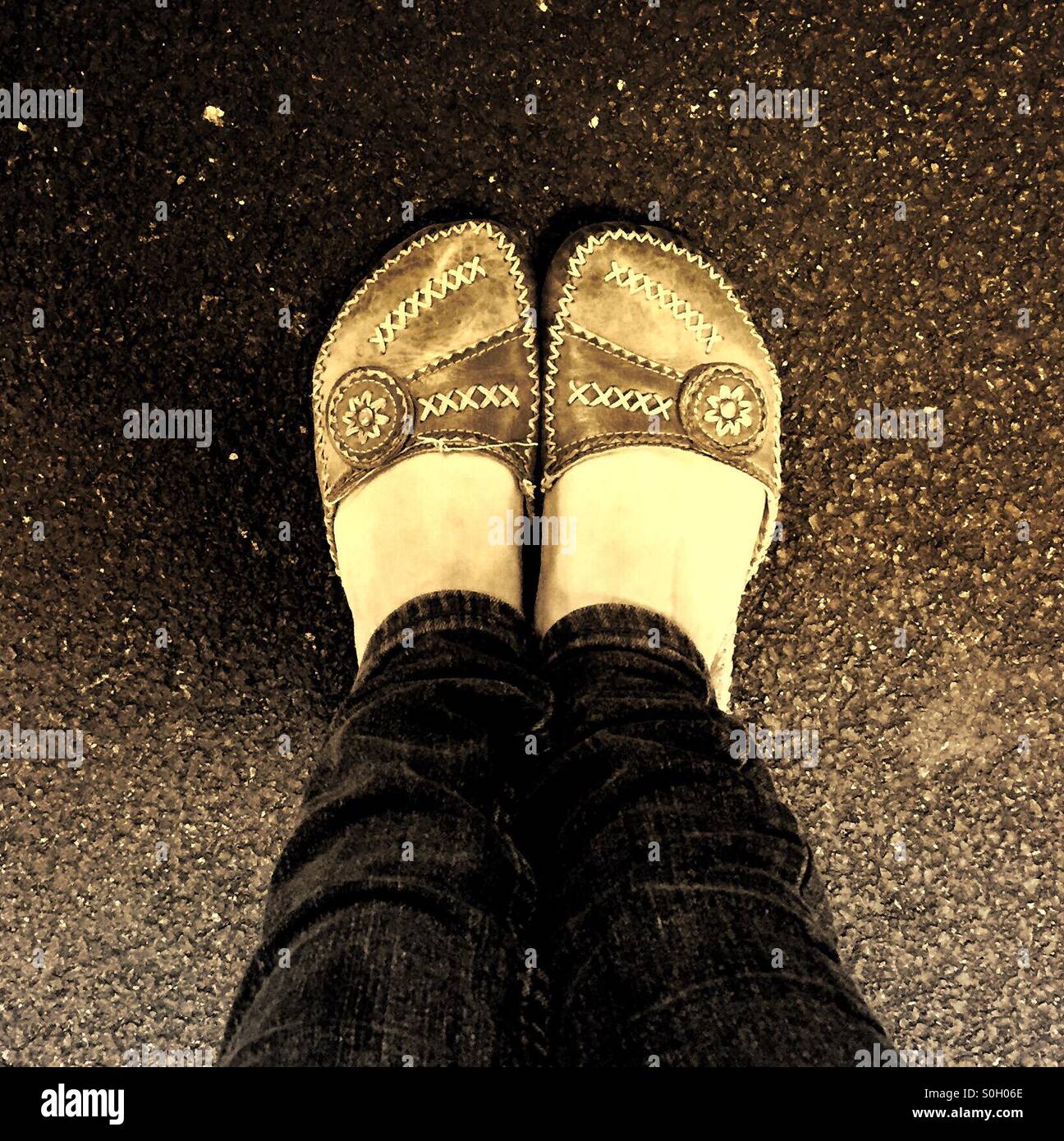 Woman mules shoes hi-res stock photography and images - Alamy