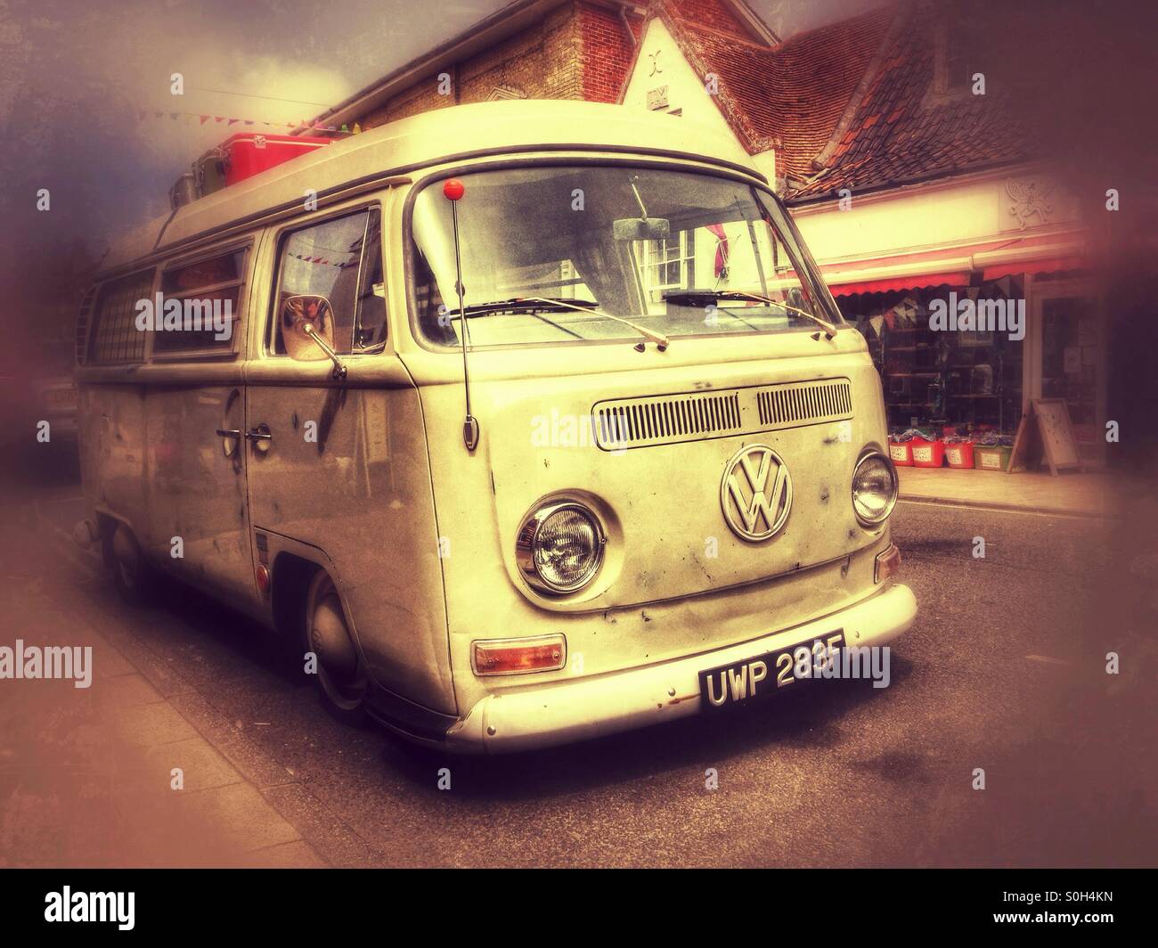 VW camper van parked in Southwold, Suffolk, England. Stock Photo