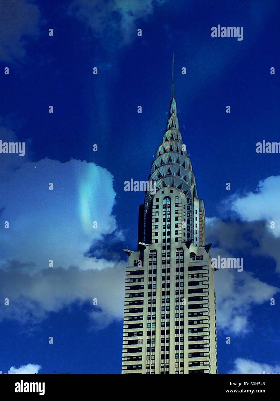 Iconic Chrysler building in New York City, USA - Smartphone Captured Stock Image