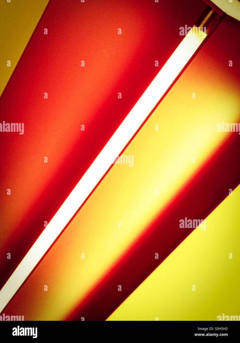 Single fluorescent tube Stock Photo Alamy