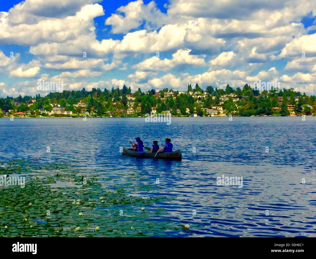 Summer on Lake Washington Stock Photo