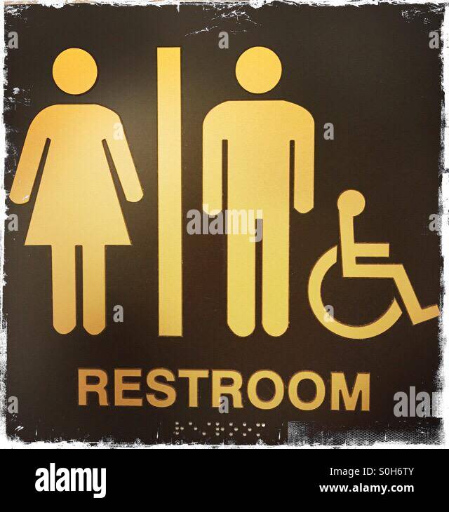Bathroom sign Stock Photo Alamy
