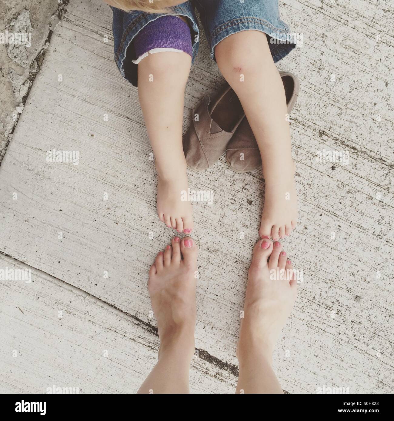 Painted toes Stock Photo