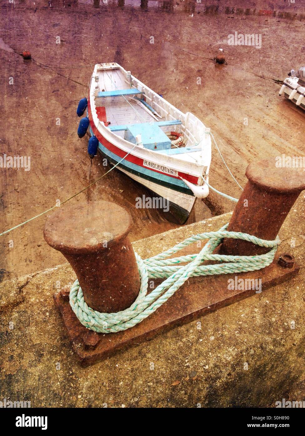 Boat in harbour - Smartphone Captured Stock Image