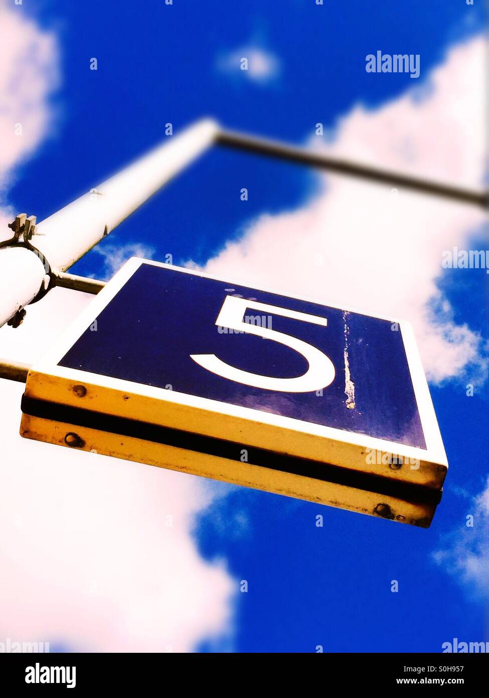 Number 5 - Smartphone Captured Stock Image