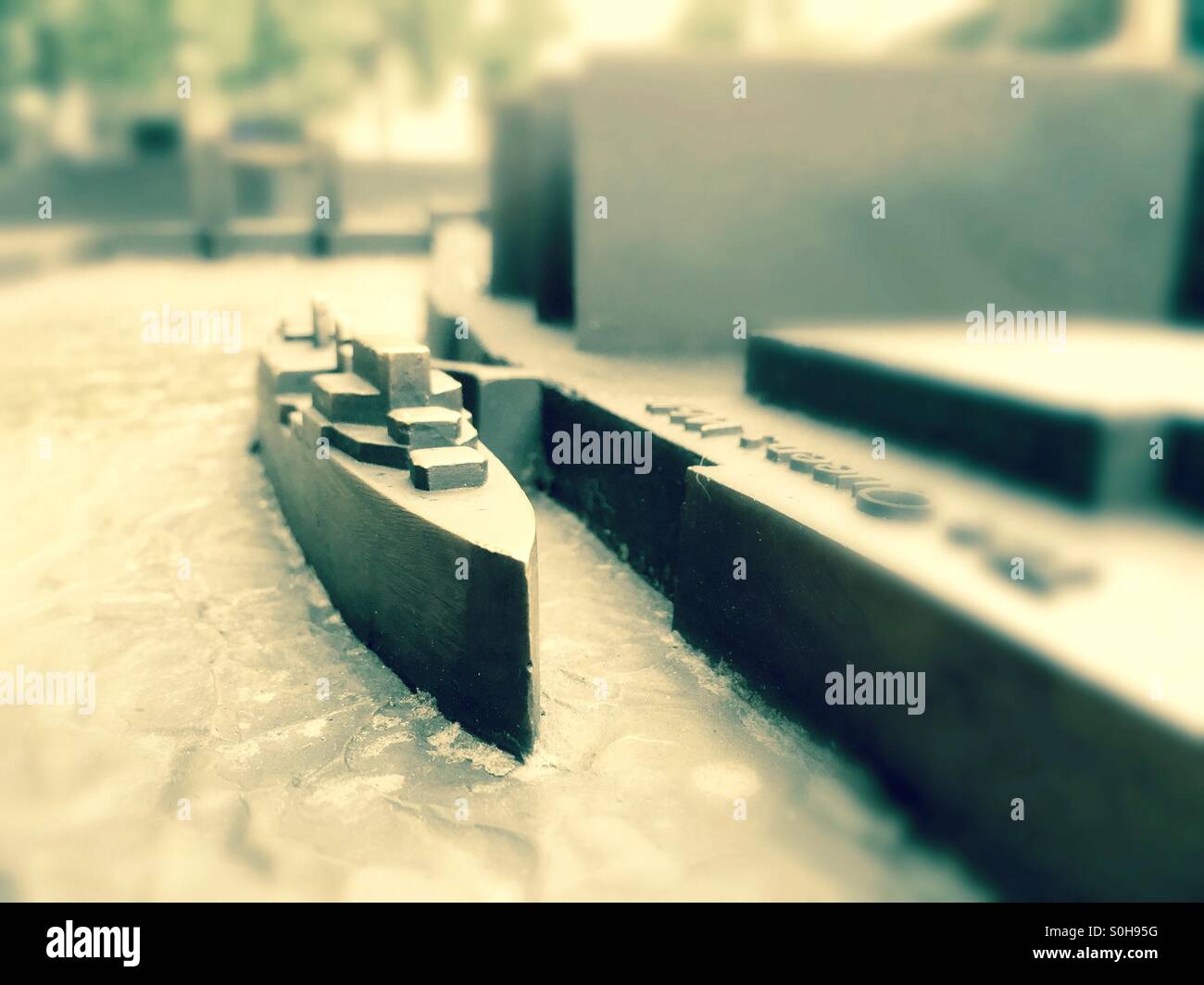 Model London, HMS Belfast on the Thames - Smartphone Captured Stock Image