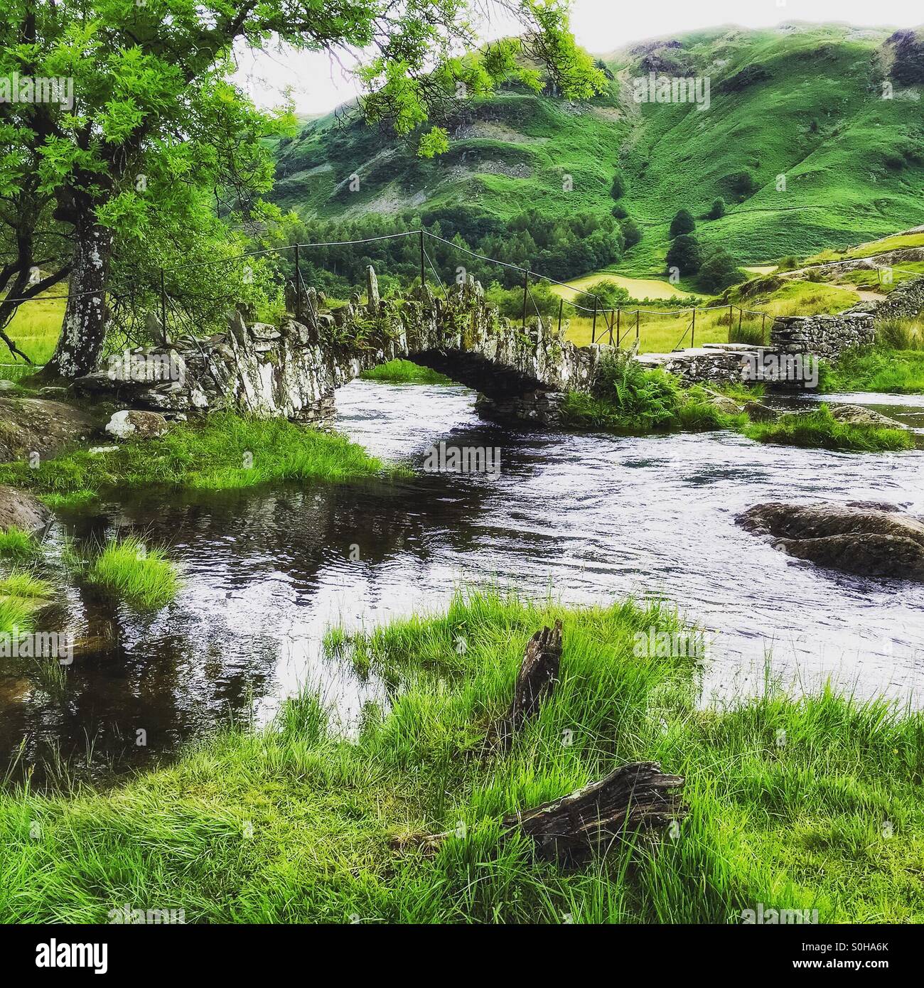Slater Bridge, Lake District, Cumbria - Smartphone Captured Stock Image