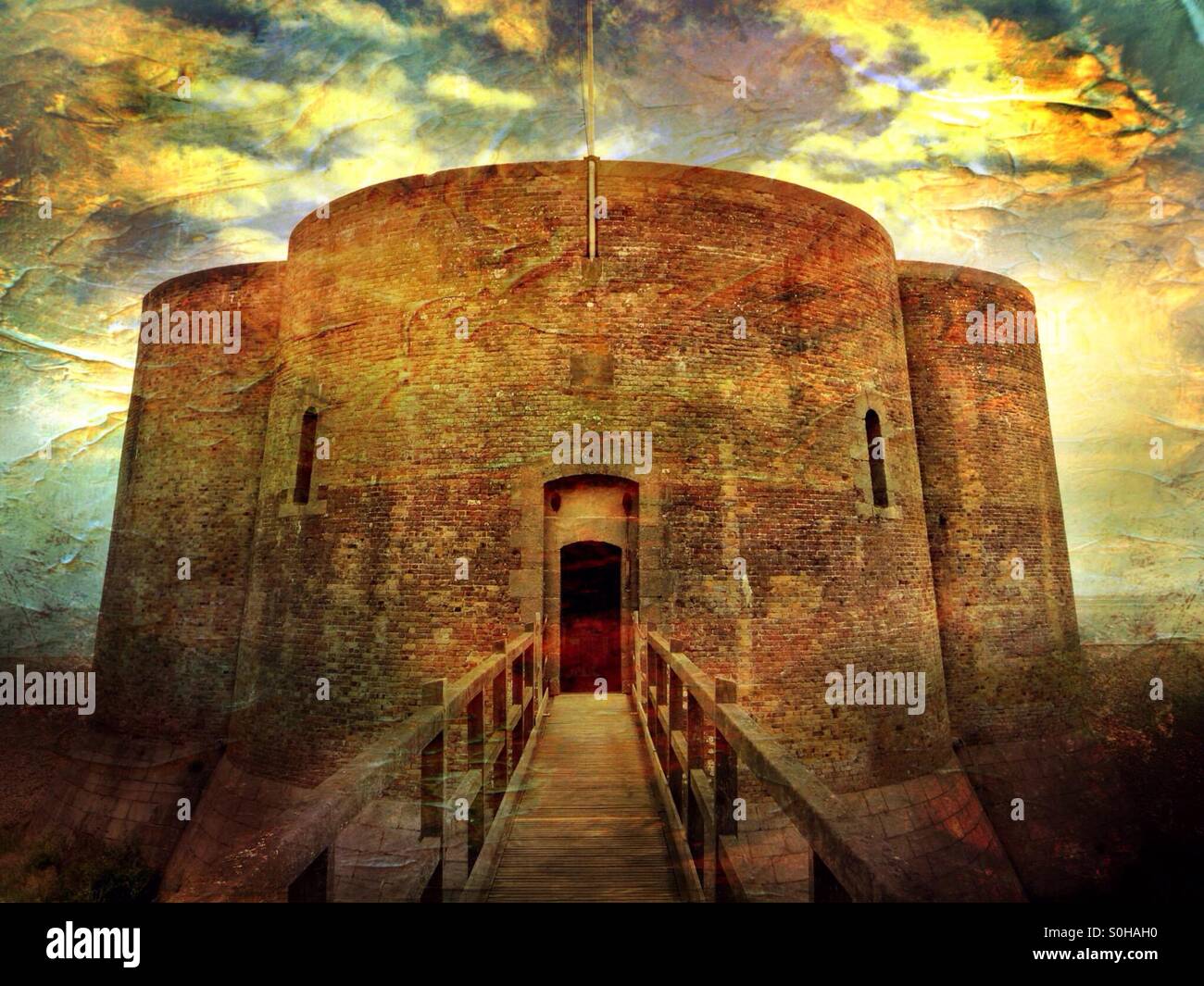 Martello tower, Aldeburgh, Suffolk, England. - Smartphone Captured Stock Image