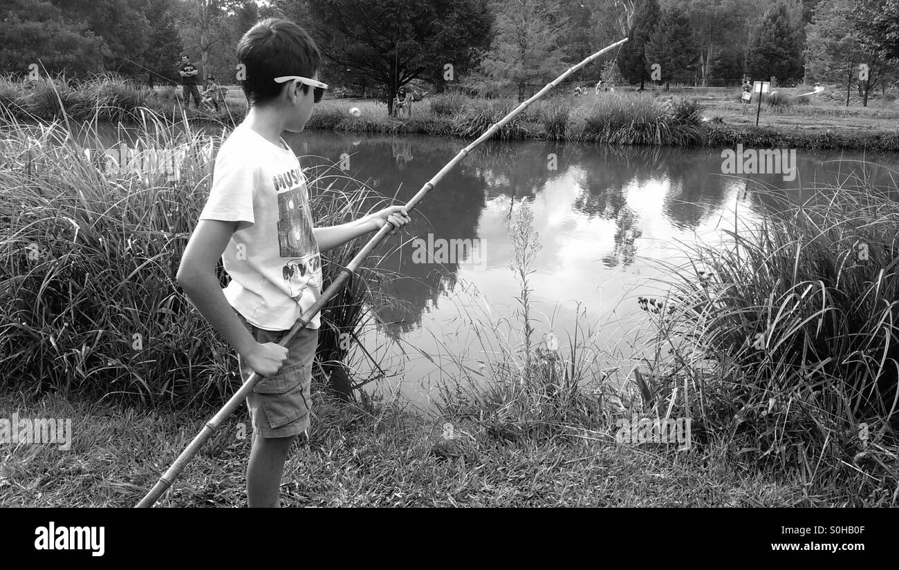 Boy and trout hi-res stock photography and images - Alamy