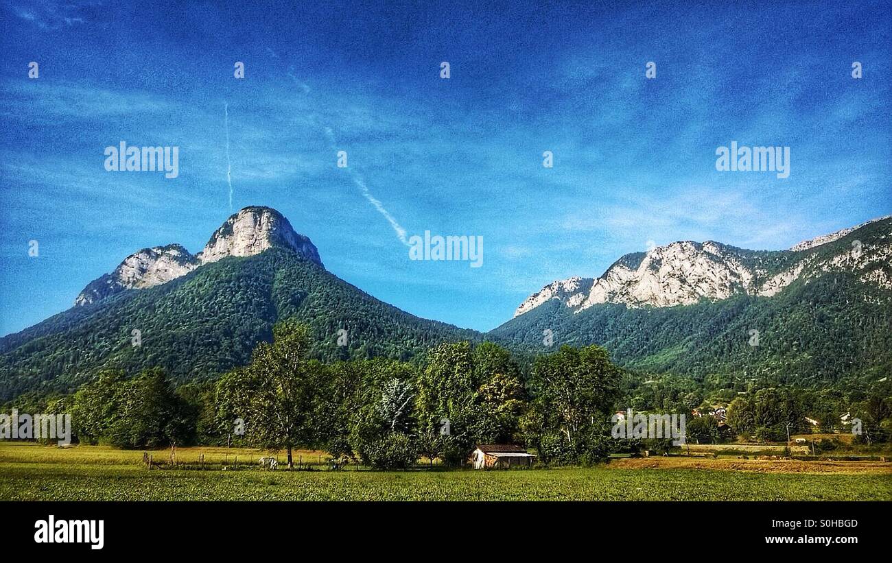 Mountains near Lake Annecy France - Smartphone Captured Stock Image
