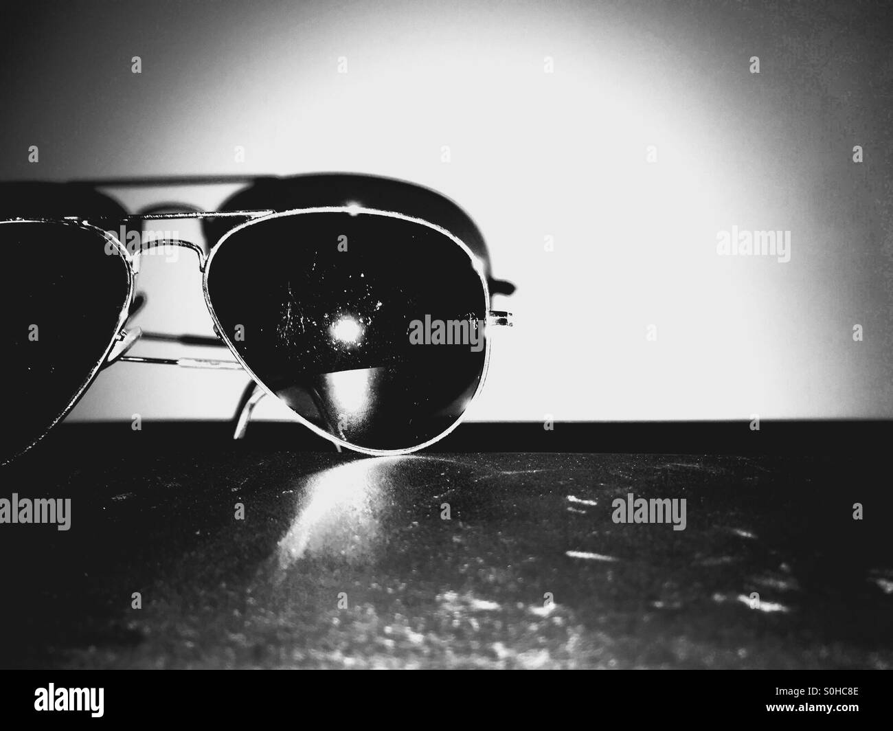 Sunglasses, black and white Stock Photo Alamy