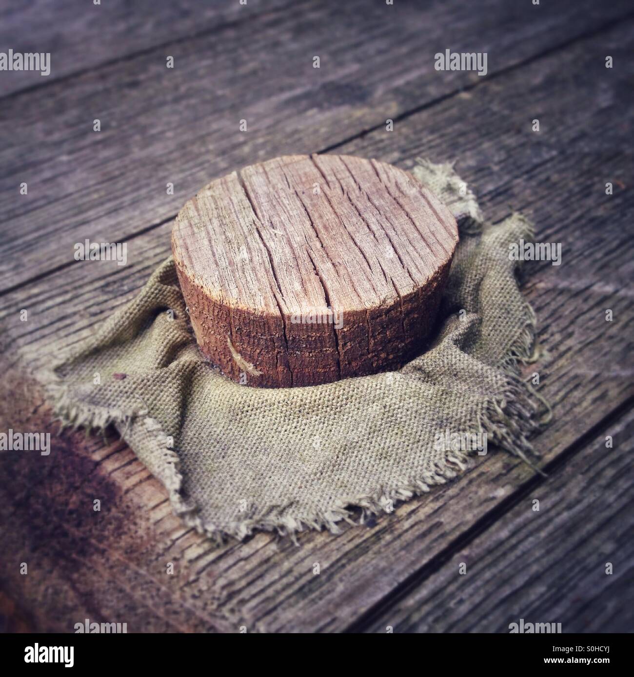 Plug of a wine Barrel Used as rainwater Tank Stock Photo - Alamy
