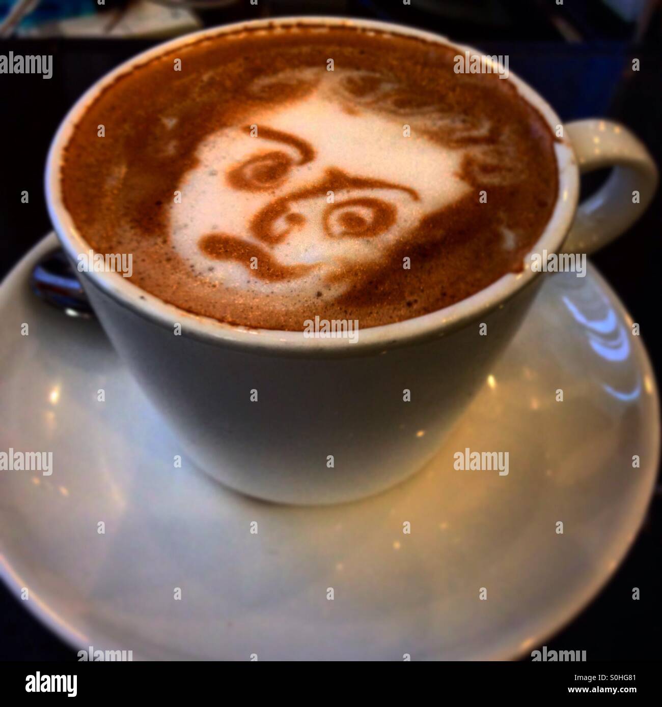Funny coffee art Stock Photo - Alamy