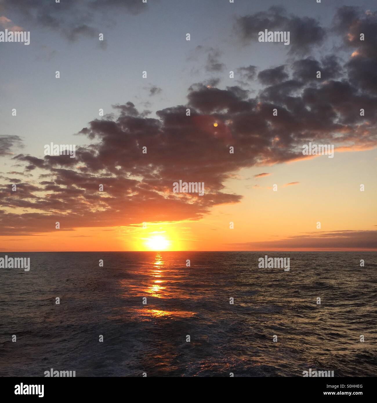 Sunset on the North Sea Stock Photo