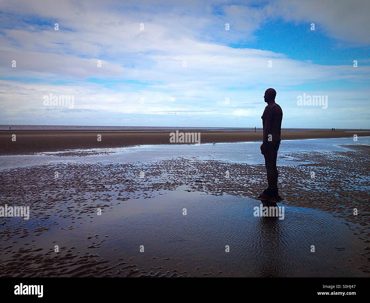 Antony gormley sculpture beach near hires stock photography and images