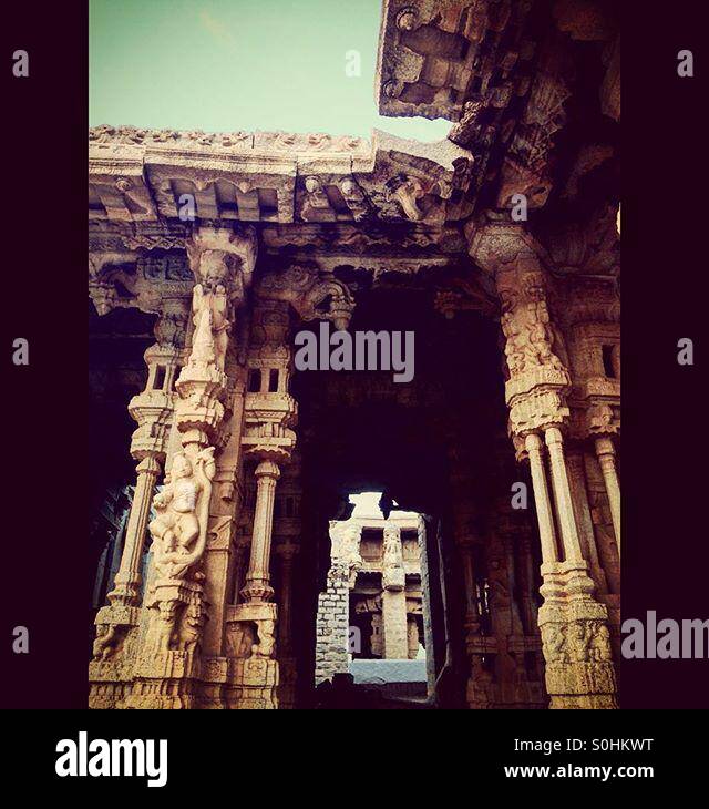 Incredible stone carvings - Smartphone Captured Stock Image