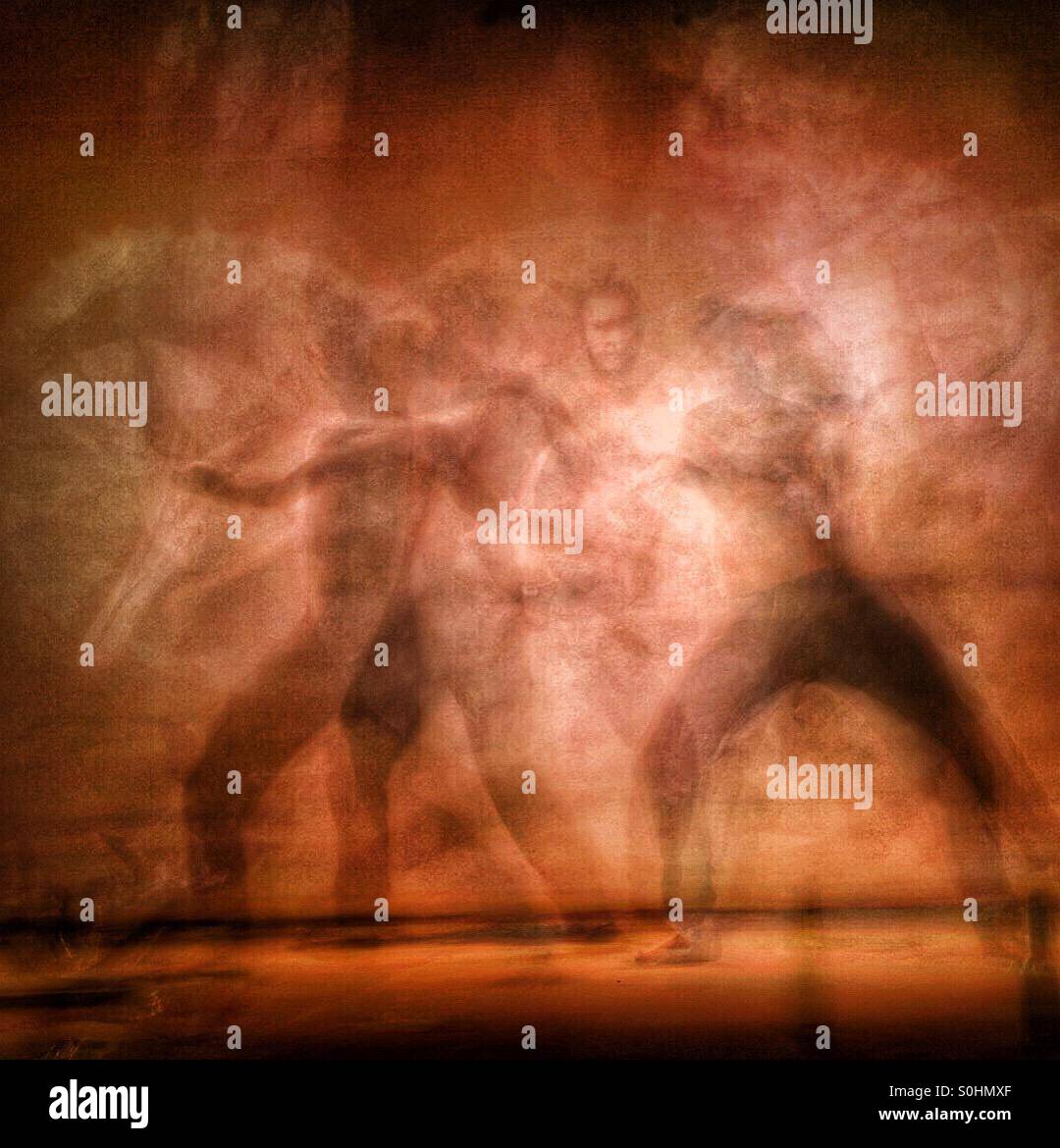 Fire dancer - Smartphone Captured Stock Image