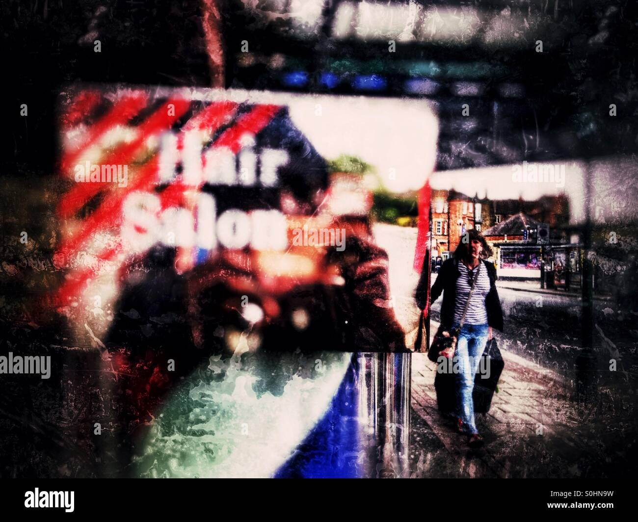 Hair Salon sign, Golders Green, North London, England, United Kingdom