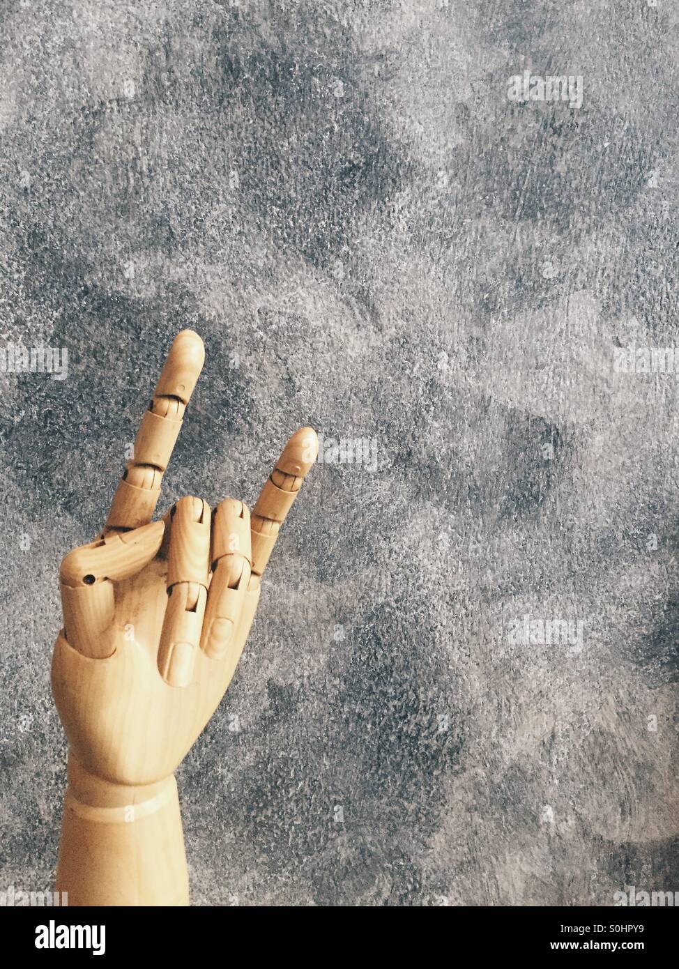 Rock mannequin hand Stock Photo