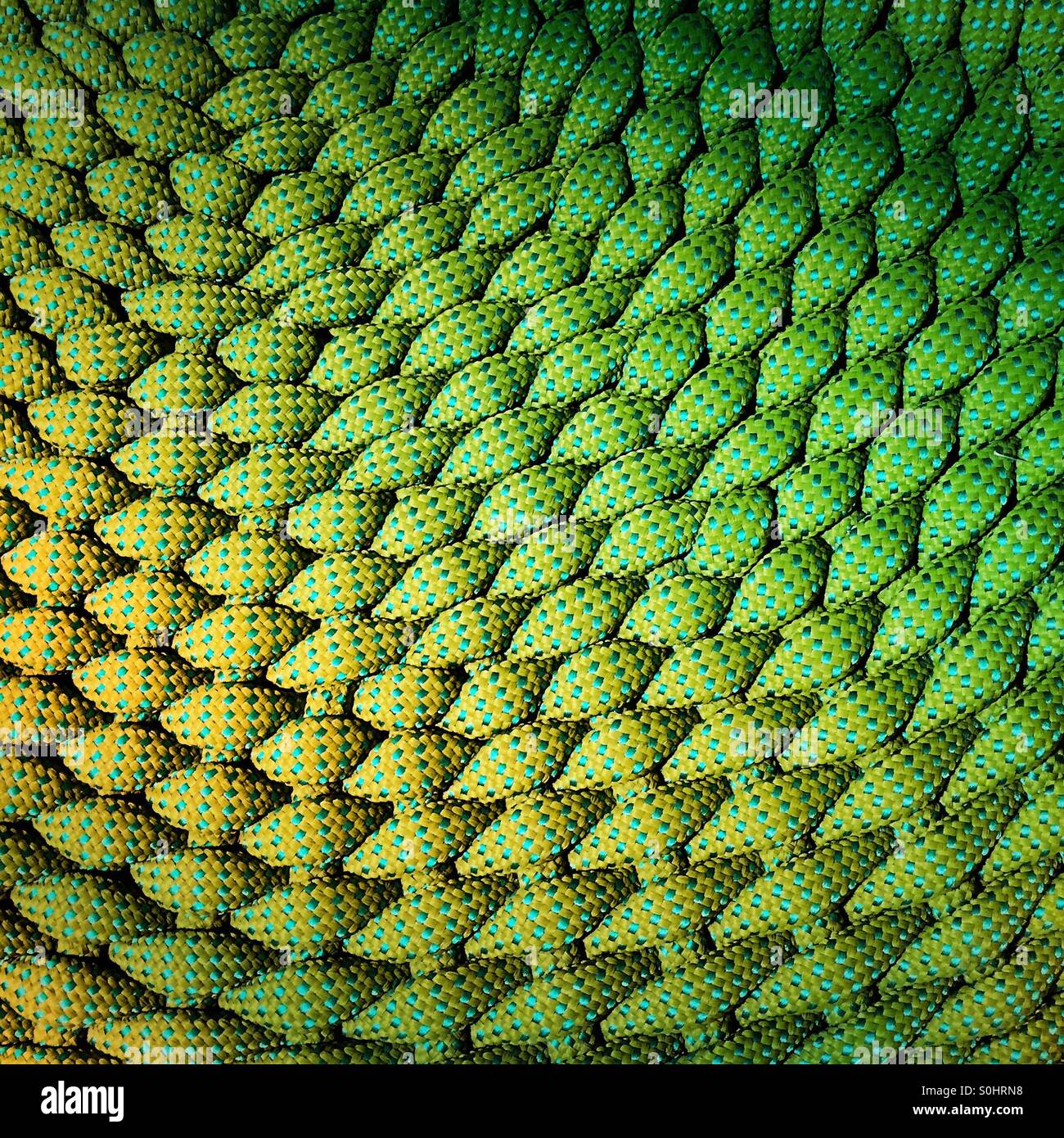 Green texture of woven fabric create a unique design pattern. - Smartphone Captured Stock Image