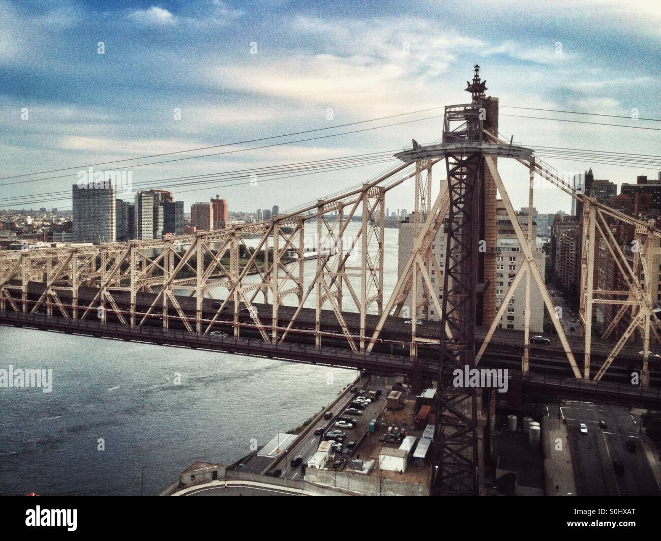 Queensboro Bridge over east river - Smartphone Captured Stock Image