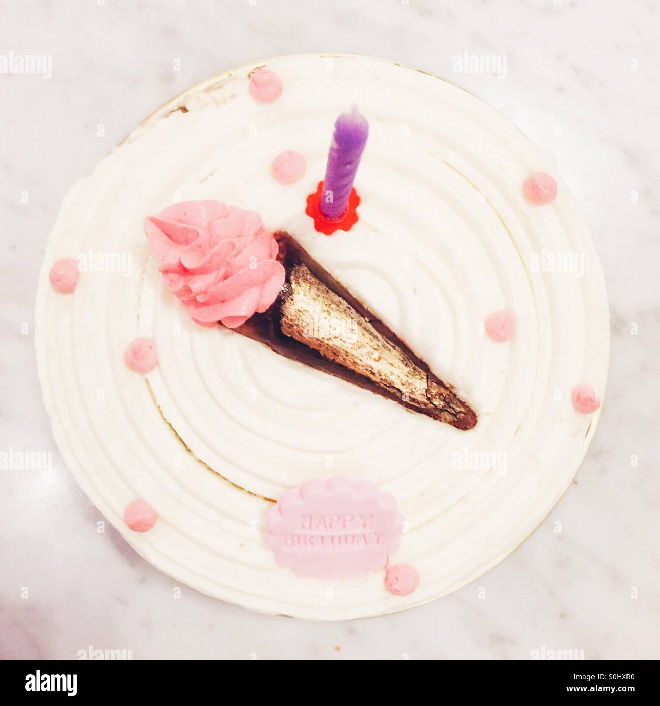 Birthday cake - Smartphone Captured Stock Image