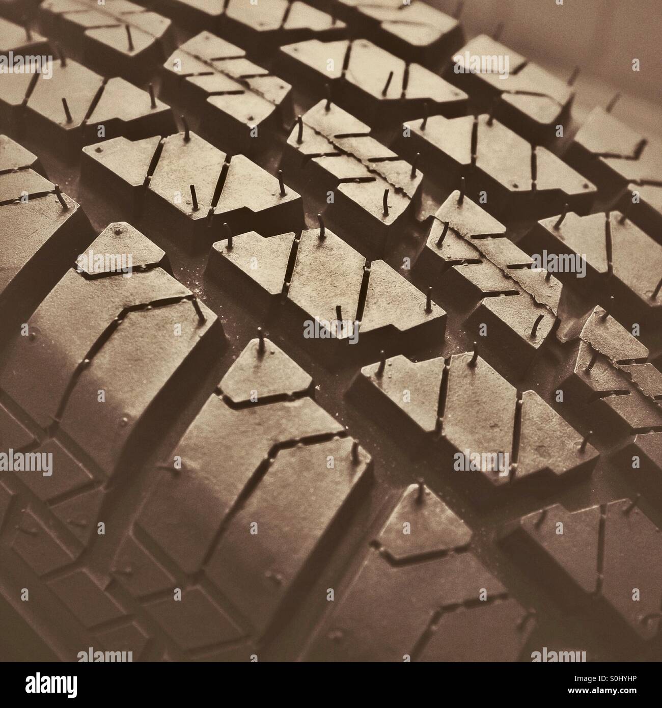Car tyre pattern close up Stock Photo