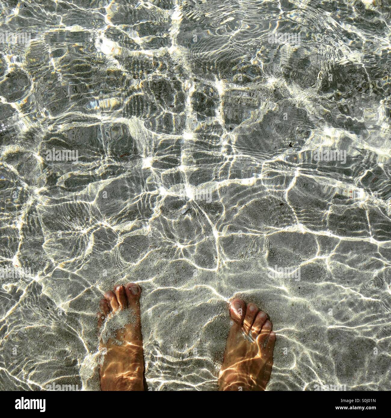 Feet in the Pacific Ocean water Stock Photo Alamy