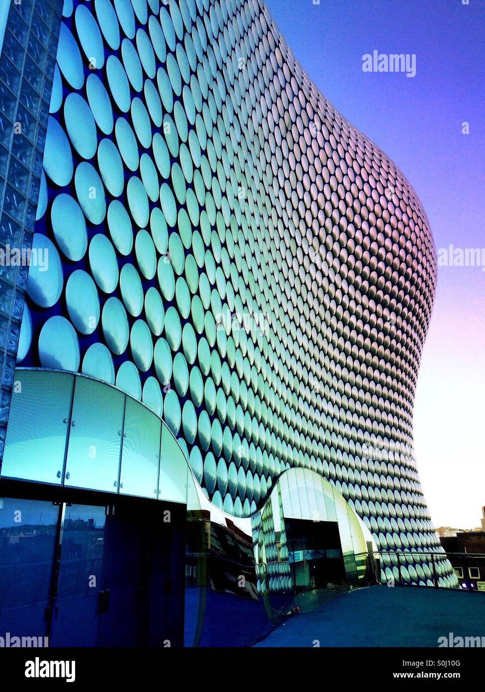 Selfridges store in Birmingham in evening light - Smartphone Captured Stock Image