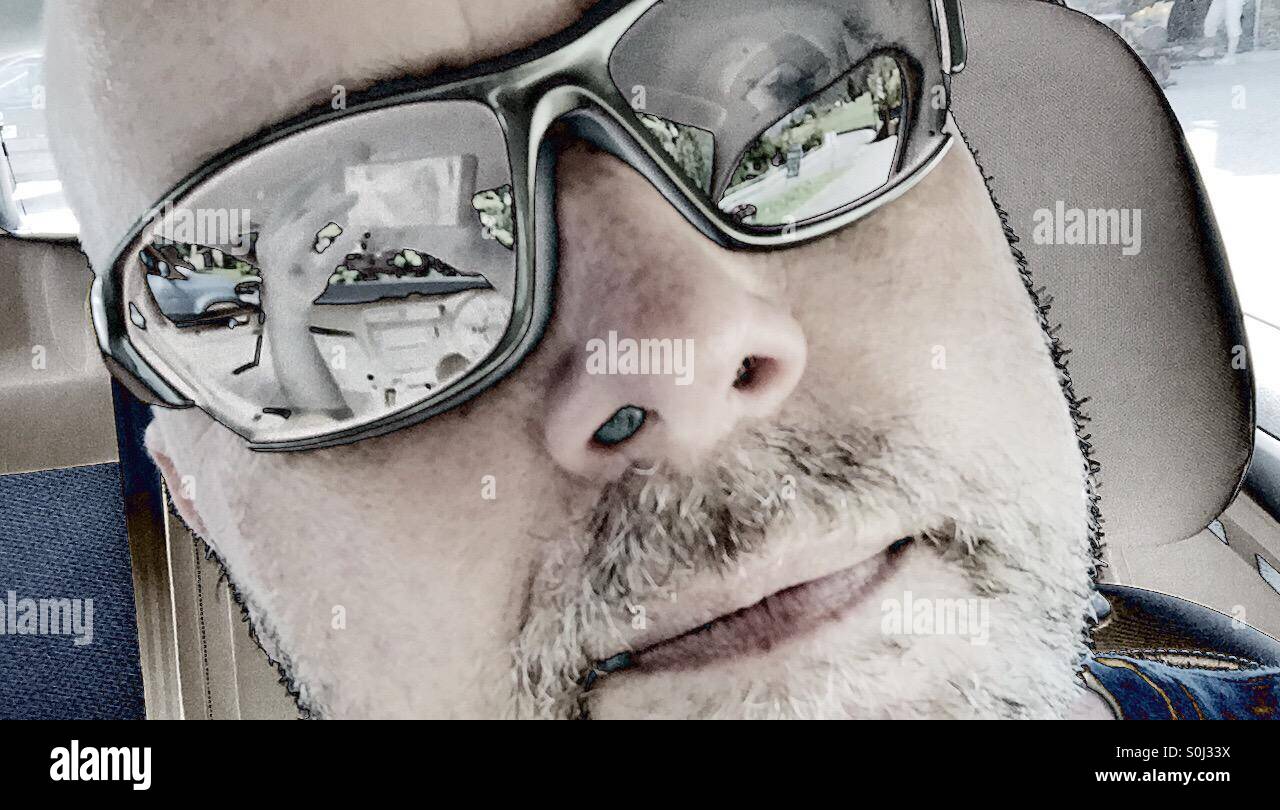 Man and Sunglasses - Smartphone Captured Stock Image