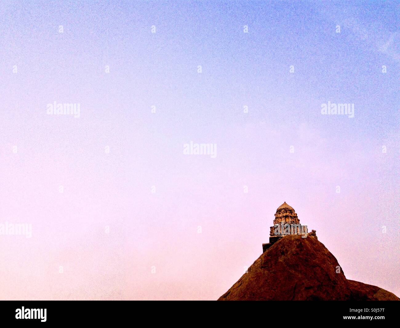 Lonely temple on the top of the world - Smartphone Captured Stock Image