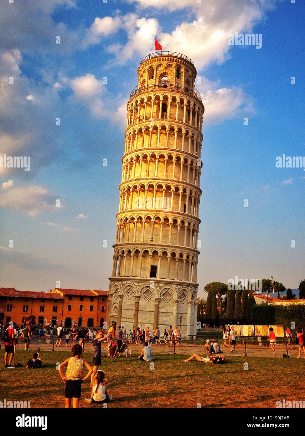 Leaning tower of Pisa Italy - Smartphone Captured Stock Image