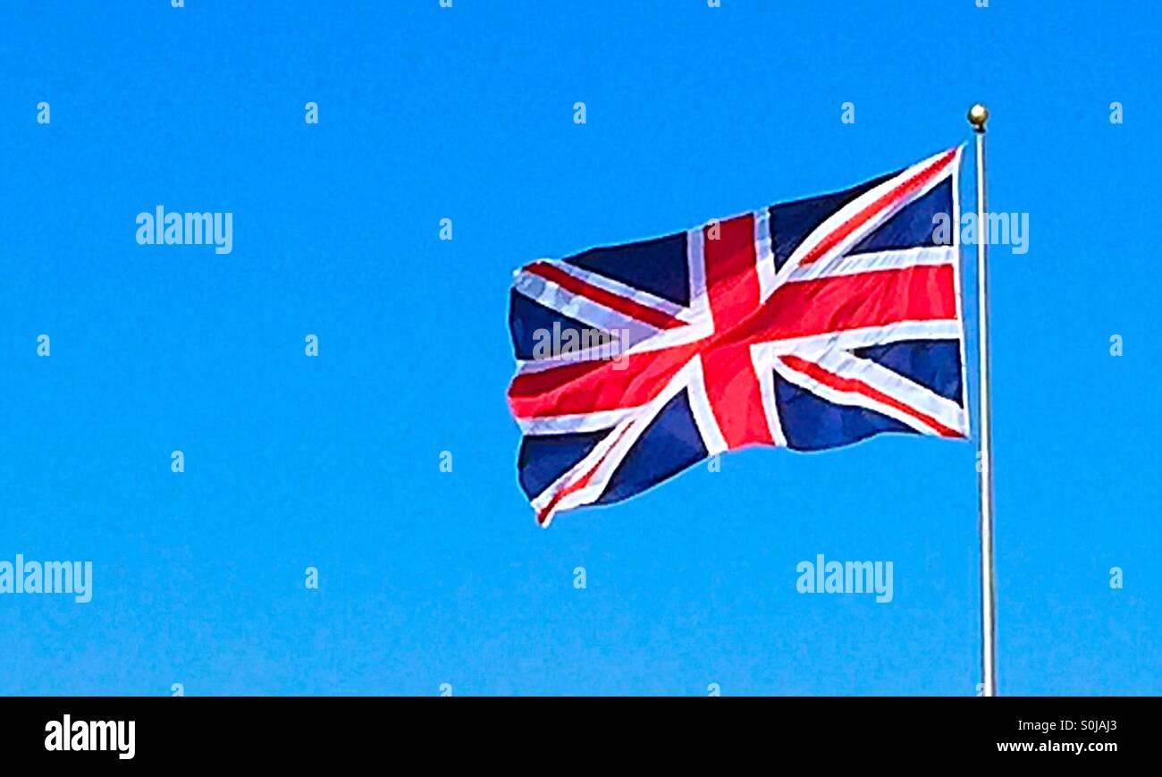 Flying the flag over Harbour Park Littlehampton - Smartphone Captured Stock Image