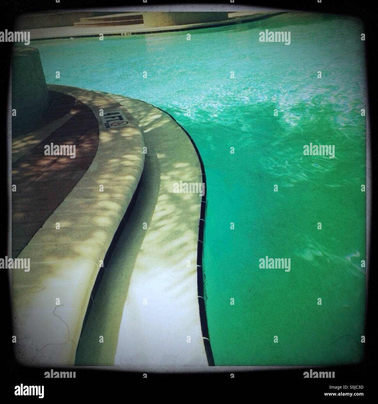 Curved pool edge Stock Photo Alamy