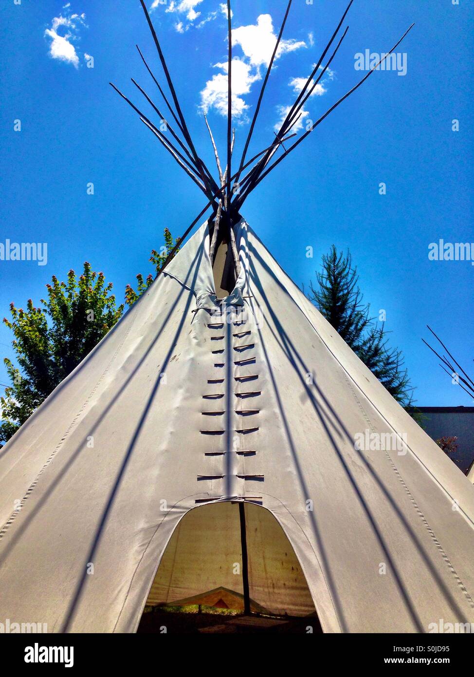 Native American tepee Stock Photo