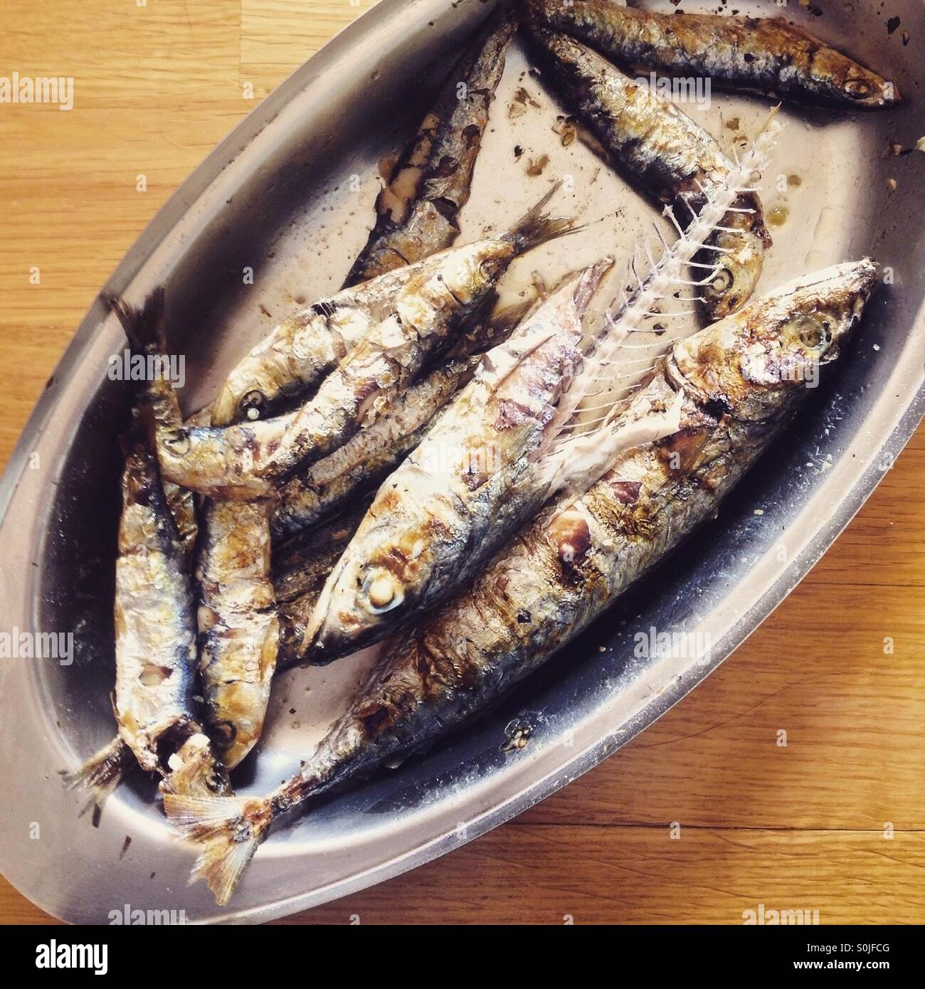 Grilled mackerel and sardines fish Stock Photo Alamy