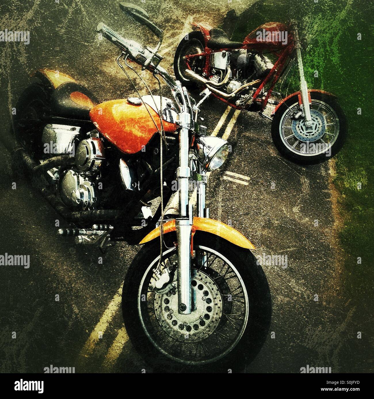 Harley Davidson motorcycles - Smartphone Captured Stock Image