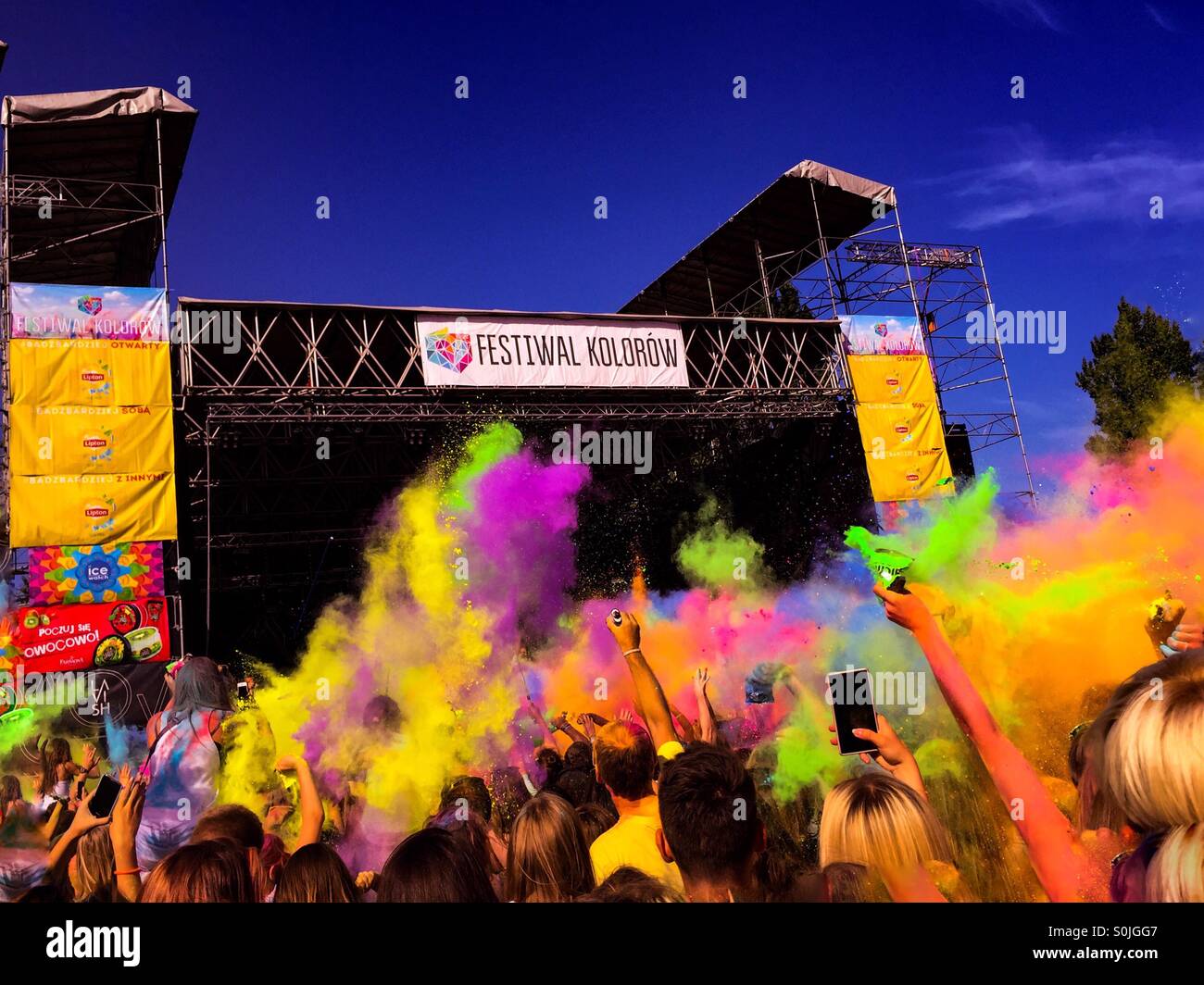 Festival of colors Stock Photo