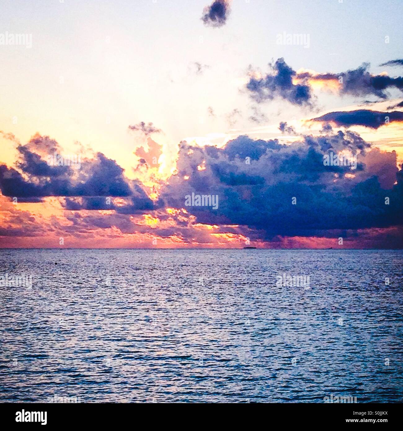 Pink sky at night Stock Photo Alamy