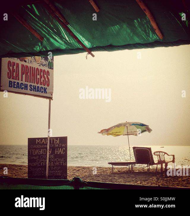 Betalbatim beach relaxation - Smartphone Captured Stock Image