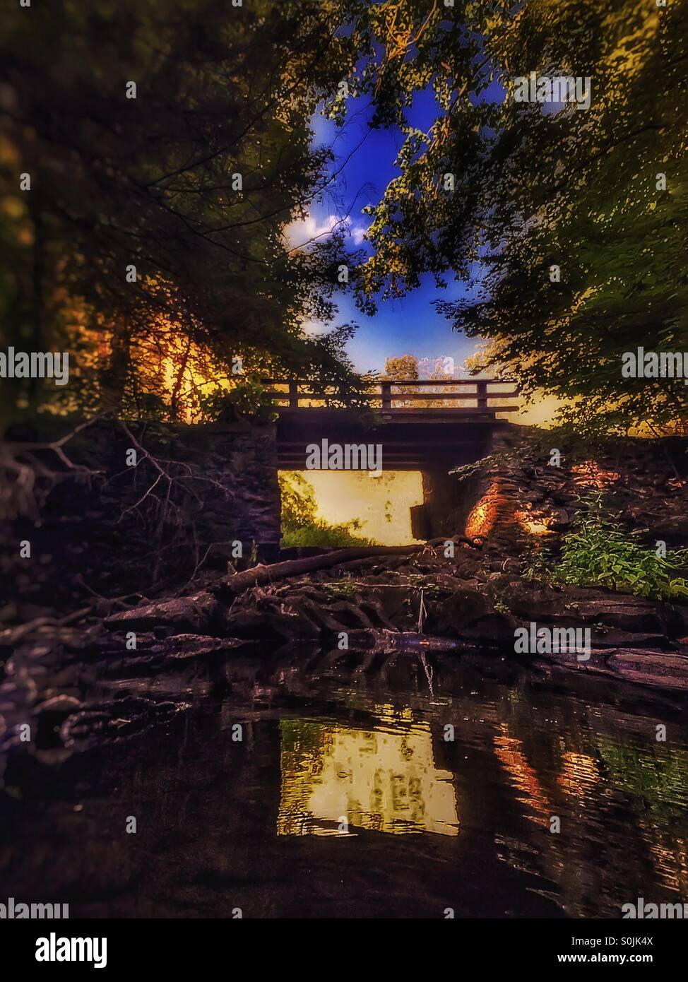 Water under the bridge. Stock Photo