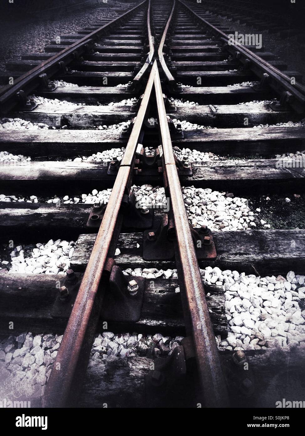 Railway tracks. - Smartphone Captured Stock Image