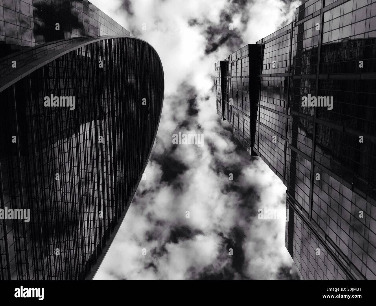 Up in Black and White - Smartphone Captured Stock Image