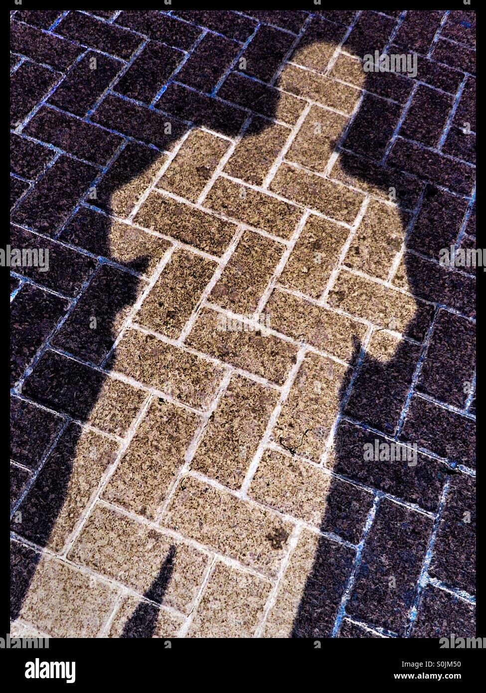 Man shadow - Smartphone Captured Stock Image