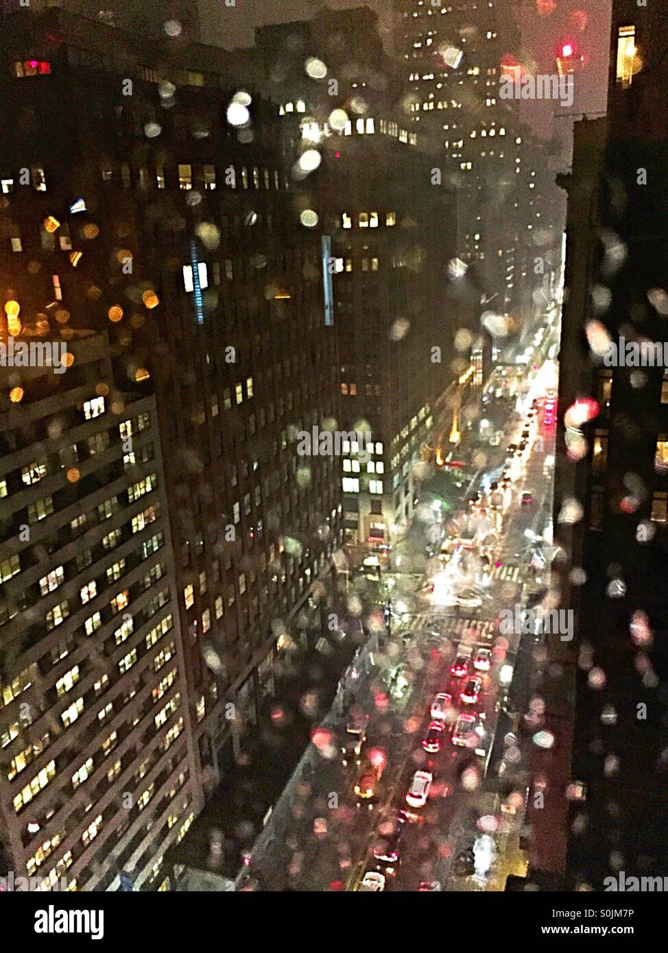 New York At Night Through A Window Hi Res Stock Photography And Images Alamy