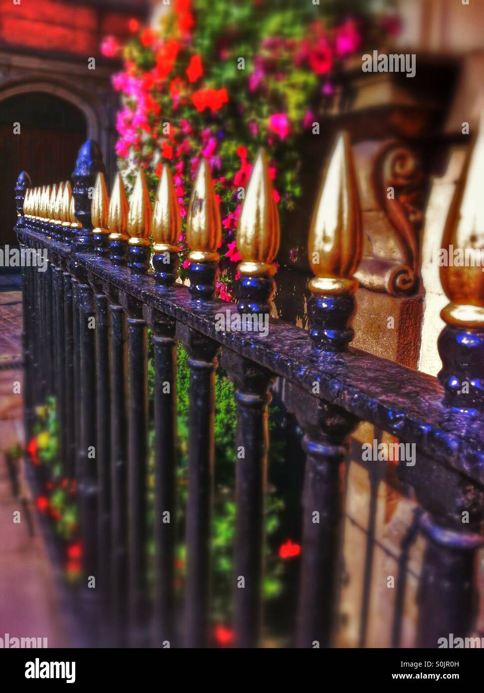 Ornate railings England UK - Smartphone Captured Stock Image
