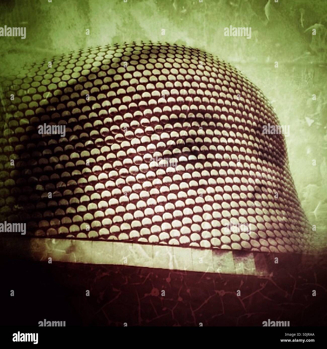 Girls head layered with Birmingham Selfridges building - Smartphone Captured Stock Image