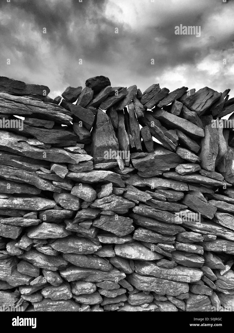 Stone wall in Ireland Stock Photo Alamy