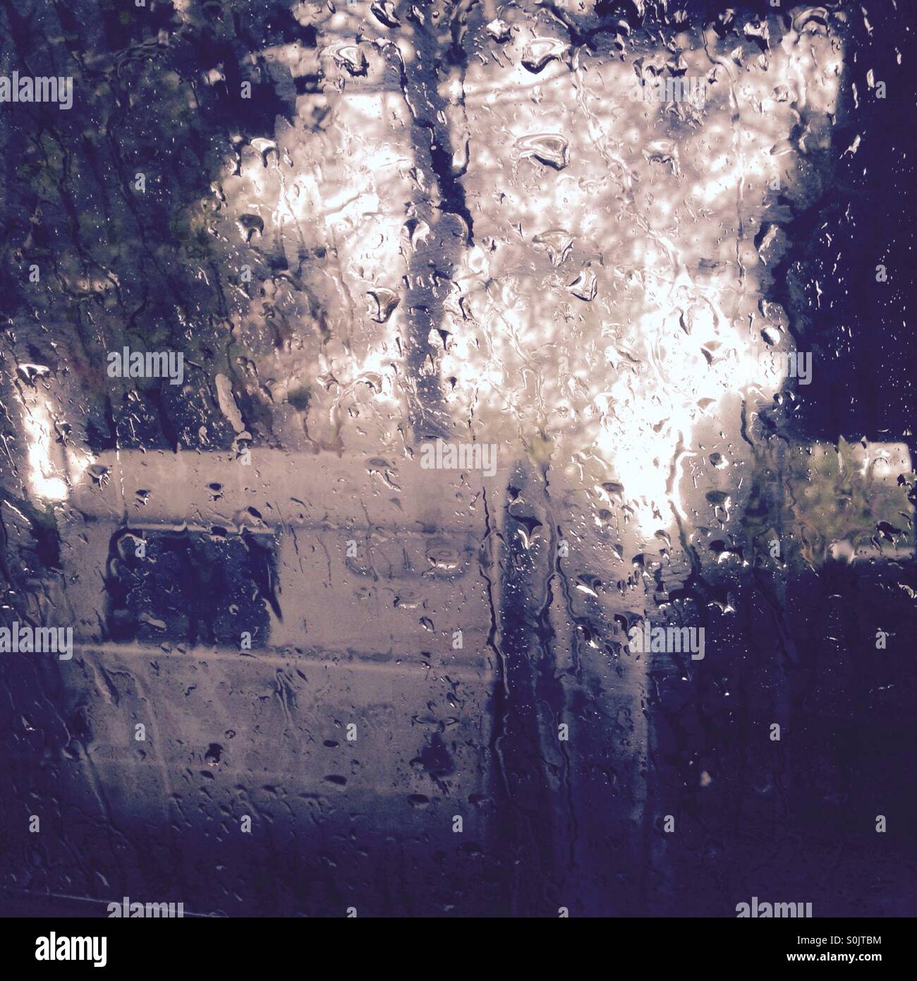 Camping in the storm - Smartphone Captured Stock Image